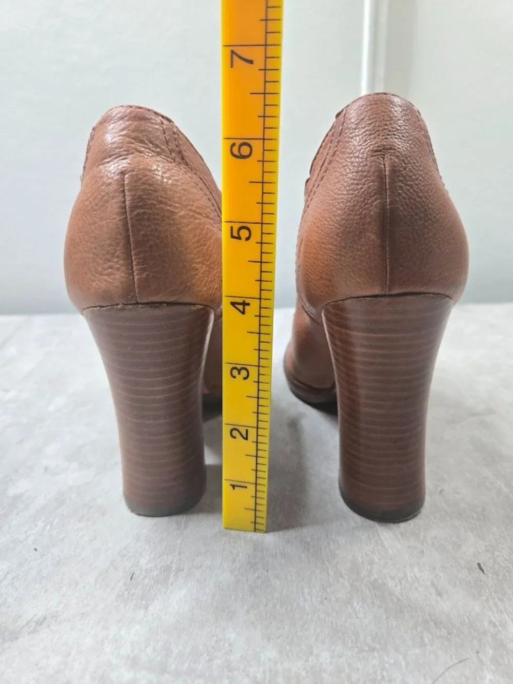 Lace Up Oxford Pump 8.5 Brown Leather Heeled Dress Shoe Academia Retro Victorian - Picture 4 of 12